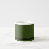 Tijdelijke groene olijf met Stripes Espresso-Mok Espresso Kop (Voorkant)