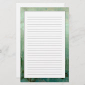 Tijdelijke groene Waterverf Briefpapier (Voorkant / Achterkant)