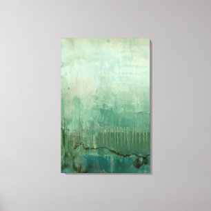 Tijdelijke groene Waterverf Canvas Afdruk