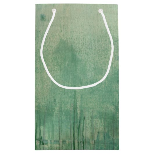 Tijdelijke groene Waterverf Klein Cadeauzakje (Achterkant)