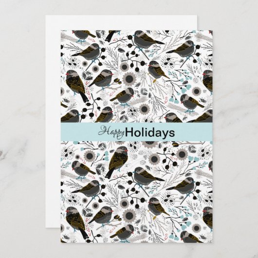 Tijdelijke Meesjes Schattig En Lief Groeten Feestdagenkaart (Voorkant / Achterkant)