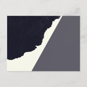 Tijdelijke minimale zwart-witkunst briefkaart