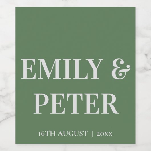 Tijdelijke minimalistische moderne bruinsport wijn etiket (Enkel label)