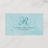 Tijdelijke vogels in Swirls Blue Visitekaartjes (Achterkant)