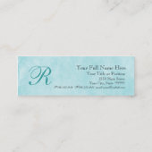 Tijdelijke vogels in Swirls Blue Visitekaartjes (Achterkant)