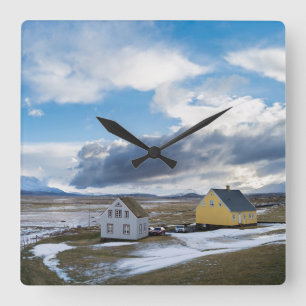 Tijdelijke woningen vierkante klok