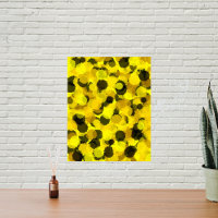 Tijdelijke zonnebloem Abstracte Stippen Gele Natuu