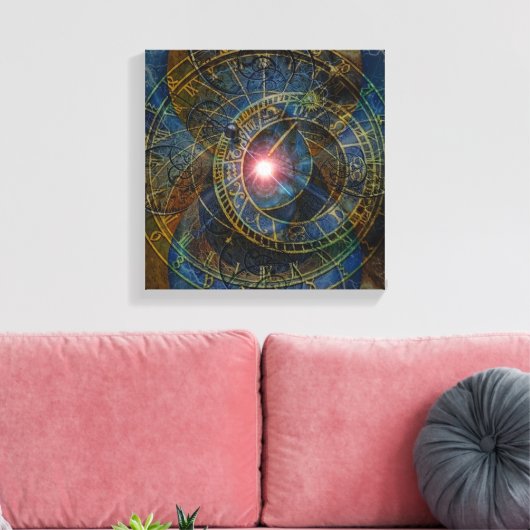 Tijden Canvas Afdruk (Insitu (Woonkamer))