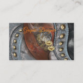 Tijden op lederen bagageruimte visitekaartje (Voorkant)