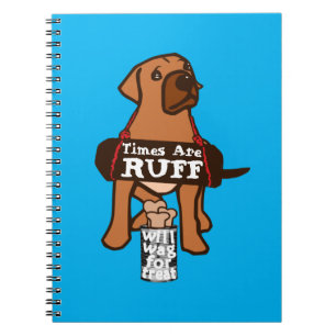 Tijden zijn rotsbruine puppy Dog Rhodesian Ridgeba Notitieboek