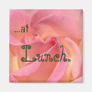 Tijdens de lunch magneten Roze Roos Kantoor Magnet