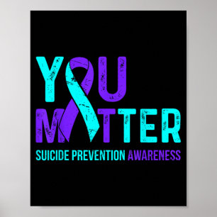 Tijdens de Preventie van Zelfmoord Actie Teal Paar Poster