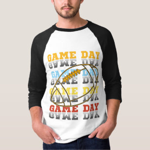 Tijdens de wedstrijd voetbal liefhebber typografie t-shirt