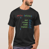 tijdens het levend - eet slaapcode herhaal - Codee T-shirt (Voorkant)
