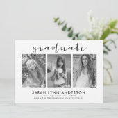 Tijdlijn 3 Uitnodiging voor fotoafstudeerfeest (Staand voorkant)