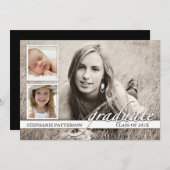 Tijdlijn drie uitnodiging voor fotografie (Voorkant / Achterkant)