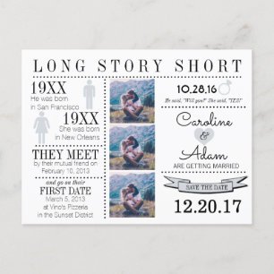 Tijdlijn in lichtgrijs Opslaan Datum Post Card Aankondigingskaart