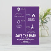 Tijdlijn relatie Opslaan Datum Save The Date (Staand voorkant)