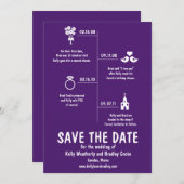 Tijdlijn relatie Opslaan Datum Save The Date (Voorkant / Achterkant)