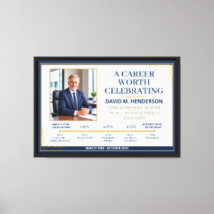 Tijdlijn van carrière na pensionering Foto Canvas Afdruk