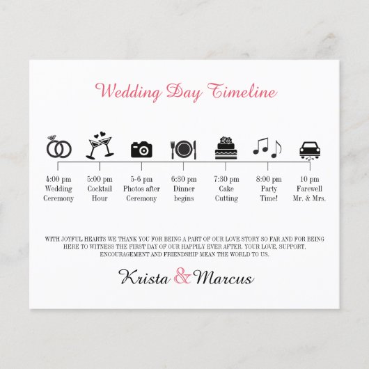 Tijdlijnprogramma Icon Wedding (Voorkant)