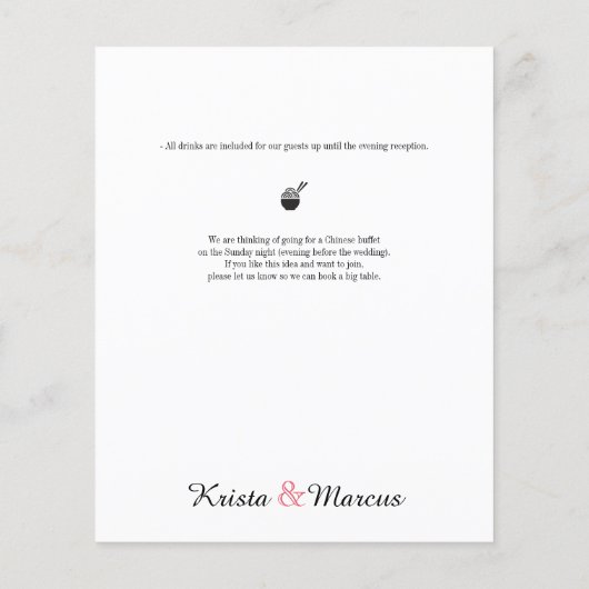 Tijdlijnprogramma Icon Wedding (Achterkant)