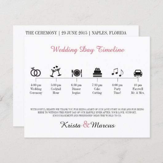 Tijdlijnprogramma Icon Wedding (Voorkant / Achterkant)