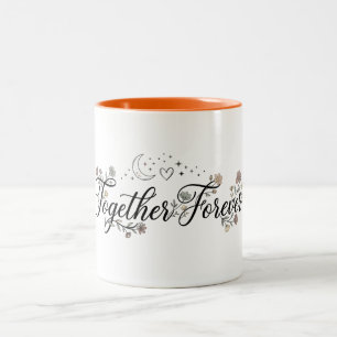 Tijdloos Bloem Maantje & Sterren Shirt Tweekleurige Koffiemok
