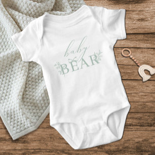 Tijdloos Bloemen Groen Baby Beer Romper