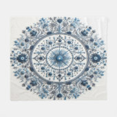 Tijdloos borduurwerk #3 fleece deken (Voorkant (Horizontaal))