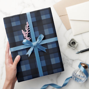 Tijdloos Elegant Classic Blue Plaid Cadeaupapier