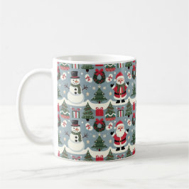 Tijdloos kerstpatroon Collectie Koffiemok