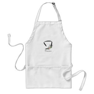 Tijdloos monogram cadeau voor nieuwe avonturen standaard schort