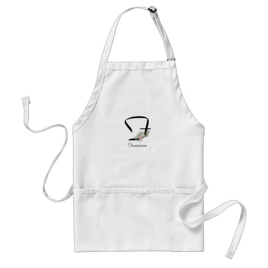 Tijdloos monogram cadeau voor nieuwe avonturen standaard schort (Voorkant)