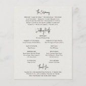 Tijdloos Neutraal Beige Elegant Trouwprogramma (Achterkant)