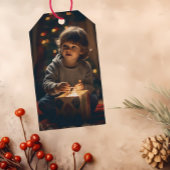 Tijdloos - Olive Christmas Photo Gift Labels Cadeaulabel