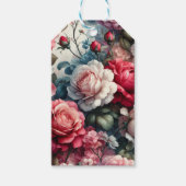 Tijdloos Roos Bloemencharme Cadeaulabel (Voorkant)