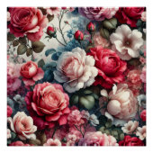 Tijdloos Roos Bloemencharme Perfect Poster (Voorkant)
