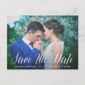 Tijdloos script | De foto bewaart de Datum Aankondigingskaart (Voorkant)