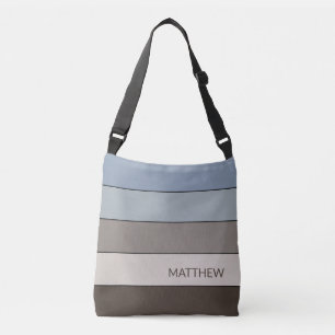 Tijdloos trendy kleurrijke strepen art patroon crossbody tas