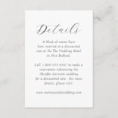 Tijdloos zwart-wit monogram Elegante bruiloft Informatiekaartje (Voorkant)