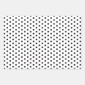 Tijdloos Zwart Wit Polka Dot Gift Wrapping Paper (Voorkant)