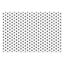 Tijdloos Zwart Wit Polka Dot Gift Wrapping Paper