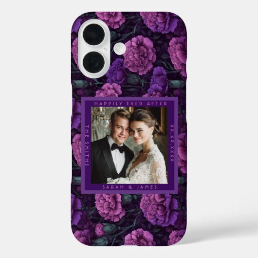 Tijdloze Anjer Bloem Bruiloft Case-Mate iPhone Case (Achterkant)