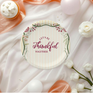 Tijdloze Art Nouveau Thanksgiving-diner Papieren Bordje