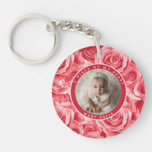 Tijdloze baby shower cadeaus Aangepaste roos Sleutelhanger