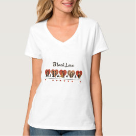 Tijdloze Black Love-black geschiedenis maand. T-shirt