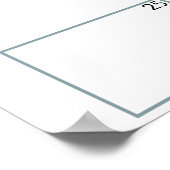 Tijdloze Bloemen Baby shower Guess Datum Poster (Hoek)