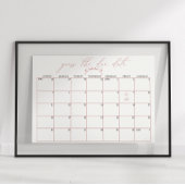 Tijdloze Bloemen Baby shower Guess Datum Poster