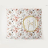 Tijdloze Bloemen Stoffig Roze Verjaardag Party Ach Wandkleed (Voorkant (horizontaal))